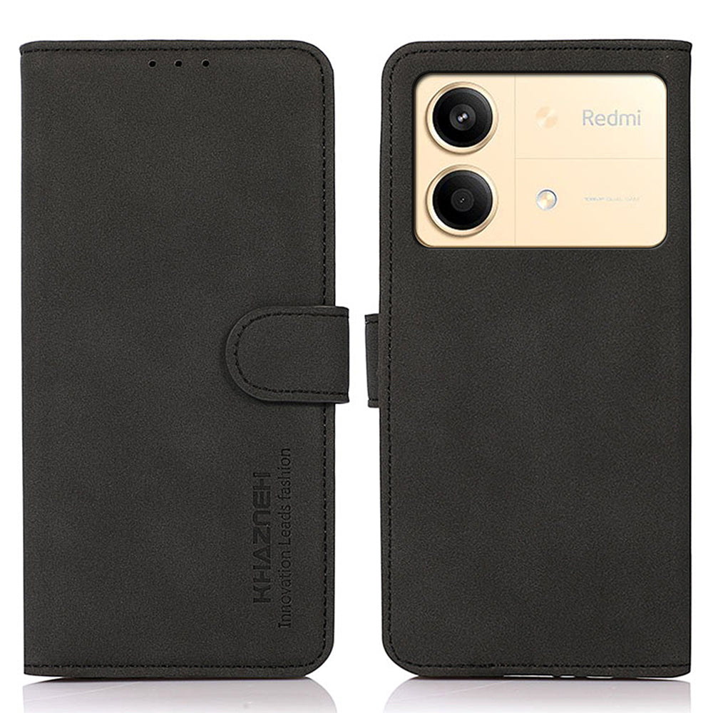 KHAZNEH For Xiaomi Redmi Note 13R Pro 5G Case TPU+PU Leather Wallet Stand Phone Cover - Black KHAZNEH For Xiaomi Redmi Note 13R Pro 5G Case TPU+PU Leather Wallet Stand Phone Cover - Black